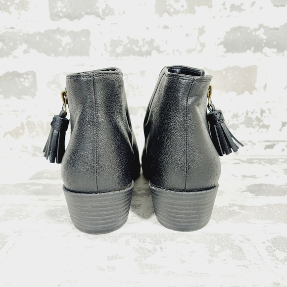 NEW Zodiac Women's Natural Val Western Black Zip Ankle Booties B511 - Picture 6 of 11